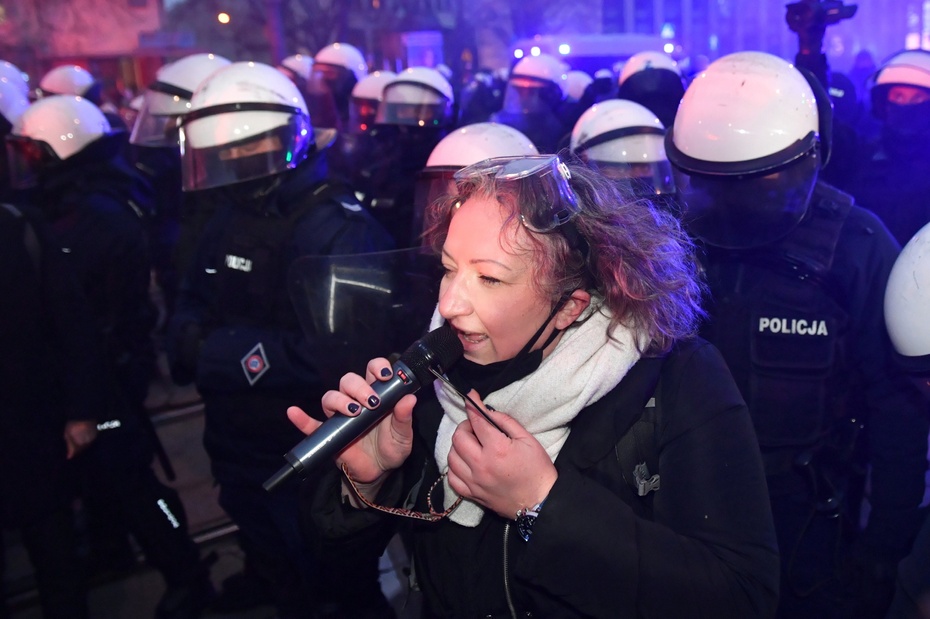 Marta Lempart, organizatorka protestów ws. aborcji. Fot. PAP/Radek Pietruszka