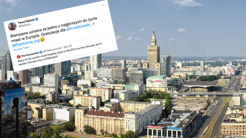 Wpis blogera na temat Warszawy, która oceniona została jako "jedno z najgorszych miast w Europie" powielony został przez wiele mediów. Jak się okazuje, w rankingu tygodnika "The Economist" stolica Polski sklasyfikowana została zupełnie inaczej. (fot. Flic