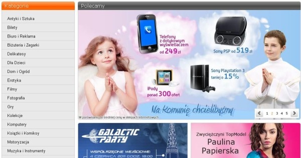 Zarzut ekranowy Allegro GNU Dzieci modlące się do prezentów