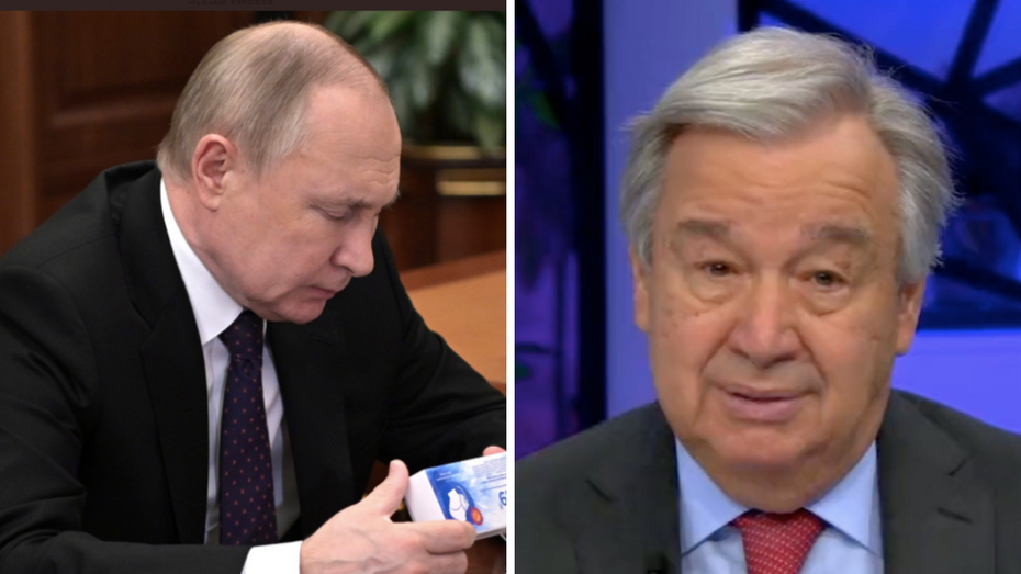 Władimir Putin i Antonio Guterres