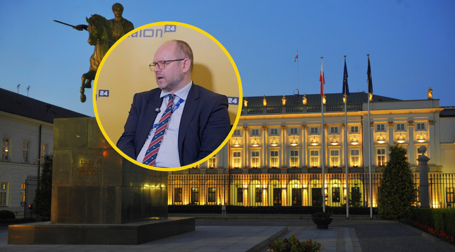 na zdjęciu: szef Biura Polityki Międzynarodowej Marcin Przydacz na tle Pałacu Prezydenckiego. fot. Salon24/Cezary p, CC BY-SA 4.0