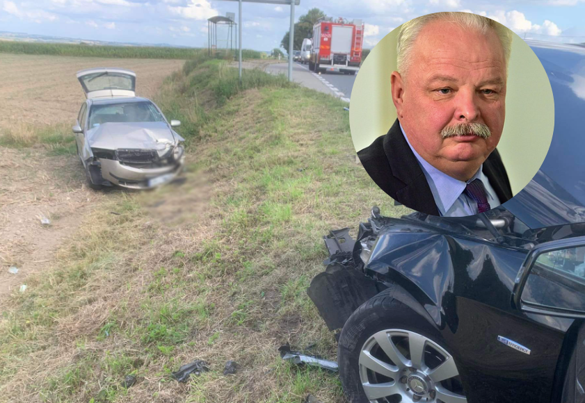 Jacek Osuch miał dziś wypadek samochodowy. Źródło: Facebook/112malopolska.pl/Wikipedia