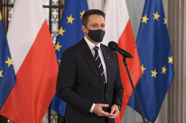 Prezydent Warszawy, wiceprzewodniczący Platformy Obywatelskiej, Rafał Trzaskowski. Fot. PAP