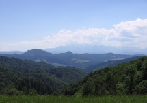 widok na Pieniny i Tatry w ich tle