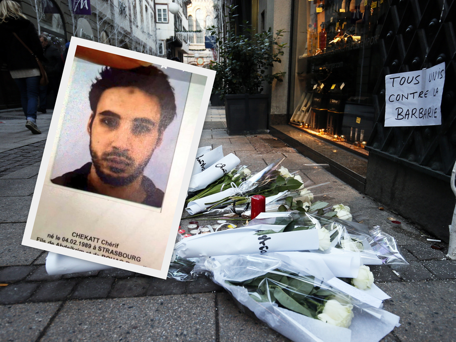 29-letni terrorysta został zabity w Strasburgu. Fot. PAP/EPA