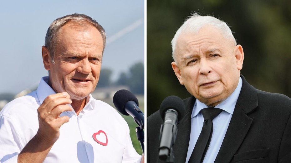 Donald Tusk i Jarosław Kaczyński. Fot. PAP/PAP/Tomasz Wojtasik