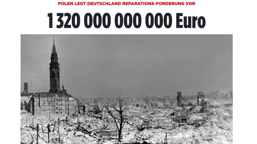 Światowe media komentują sprawę raportu dotyczącego strat poniesionych przez Polskę podczas niemieckiej agresji w latach 1939-1045. (fot. Bild)