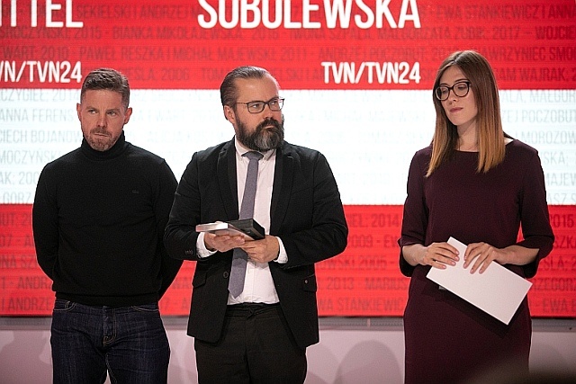 Piotr Wacowski (pierwszy z lewej) podczas wręczania nagrody im. A. Woyciechowskiego, fot. Eurozet