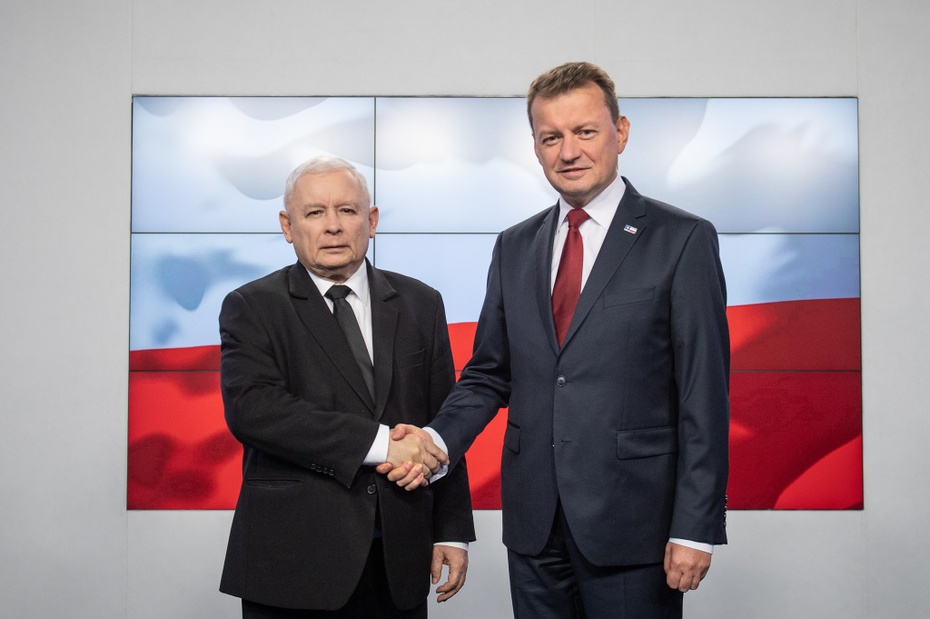 Jarosław Kaczyński i Mariusz Błaszczak.