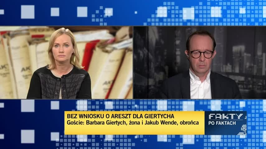 Barbara Giertych i mecenas Jakub Wende. Fot. kadr TVN24