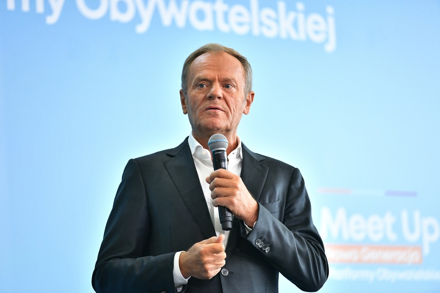 Donald Tusk we Wrocławiu. Fot. PAP/Maciej Kulczyński