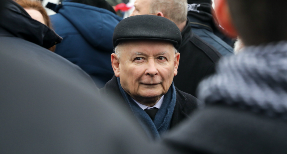 Jarosław Kaczyński podczas miesięcznicy smoleńskiej. Fot. PAP/Tomasz Gzell
