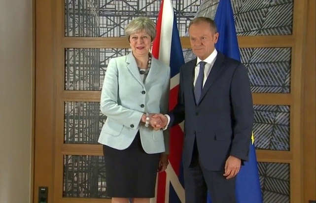 Brytyjska premier Theresa May i szef Rady Europejskiej Donald Tusk, fot. consilium,europa.eu