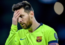 Messi nie wykorzystał dwóch okazji w półfinale LM. Fot. PAP/EPA