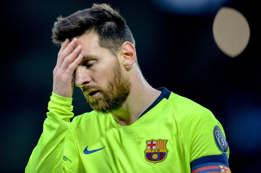Messi nie wykorzystał dwóch okazji w półfinale LM. Fot. PAP/EPA