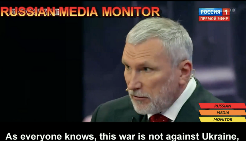 W rosyjskiej telewizji Aleksiej Żurawlew mówił o Polsce. Padła też kolejna groźba o wojnę nuklearną Źródło: Twitter/@JuliaDavisNews