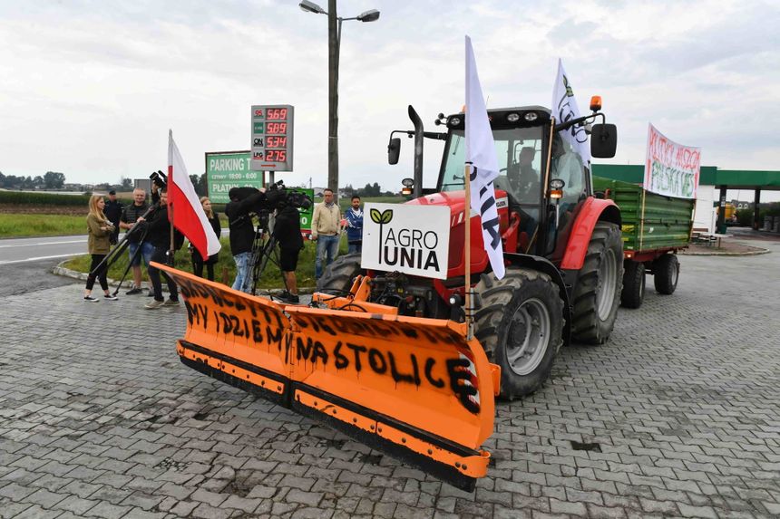 Protesty rolników Fot. PAP/Grzegorz Michałowski