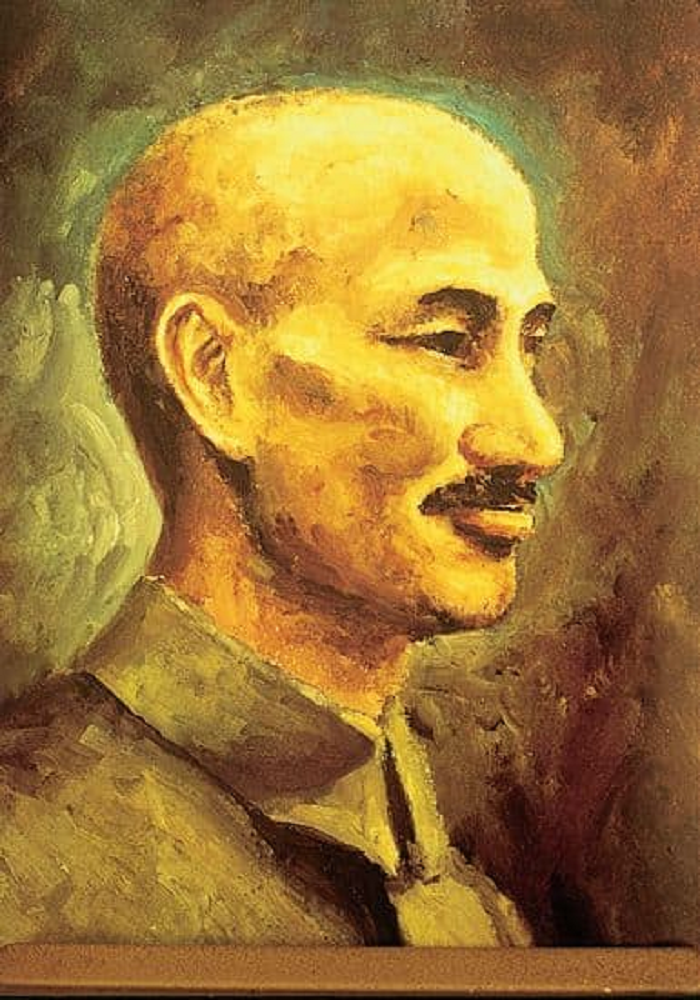 Jiang Jieshi, chiński generalissimus i mąż stanu.  (Obraz olejny)