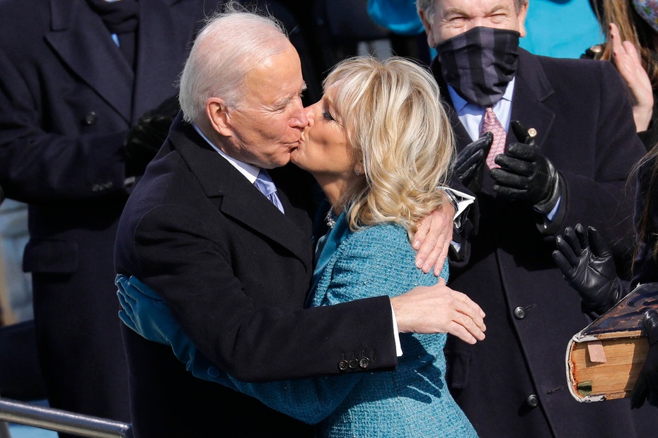 Joe Biden i żona prezydenta USA Jill Biden. Fot. PAP/EPA
