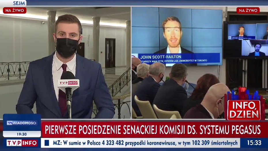 Miłosz Kłeczek w TVP INFO.