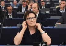 Ewa Kopacz w Parlamencie Europejskim.
