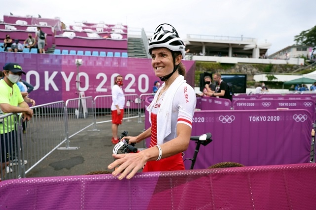 Maja Włoszczowska - podwójna wicemistrzyni olimpijska - bez medalu w Tokio. Fot.: PAP