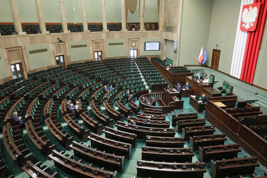Tajne posiedzenie Sejmu RP 16 czerwca 2021 r. Fot. PAP/Paweł Supernak
