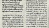 Notatka, która ukazała się w krakowskim "Dzienniku Polskim" 20 lutego 2012. Media ogólnopolskie przemilczały ów fakt.