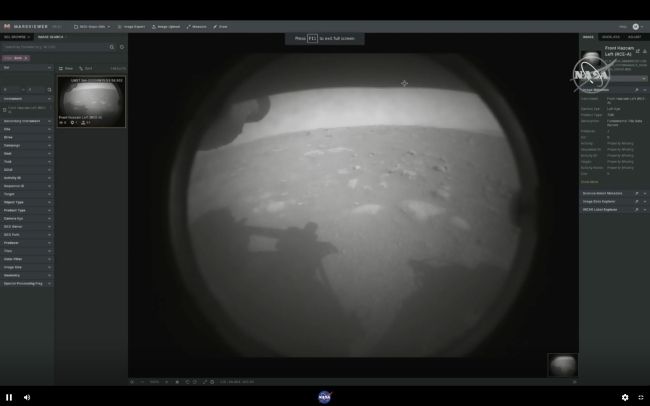 Lądowanie łazika Perseverance na Marsie to fot. PAP/EPA/NASA