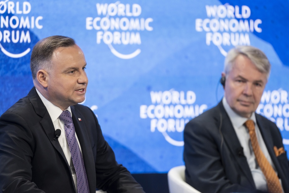 Na szczycie w Davos Polska odgrywa istotną role, na zdj. prezydent Andrzej Duda Fot. PAP/EPA/GIAN EHRENZELLER