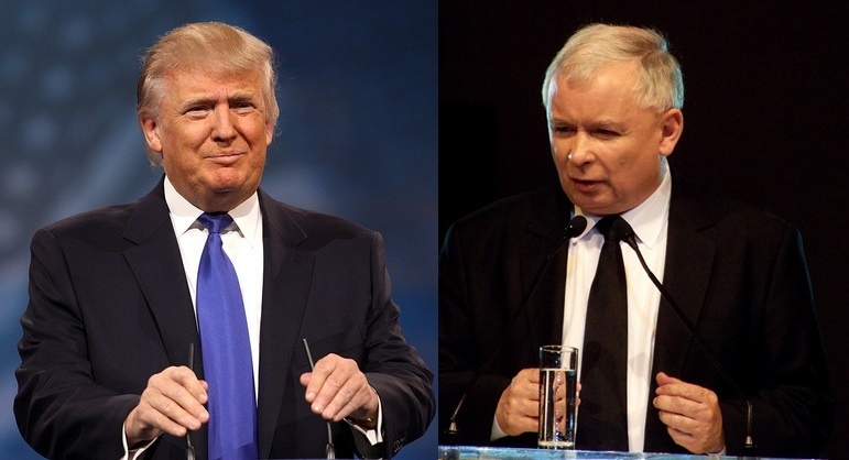 Donald Trump i Jarosław Kaczyński. fot. Flickr.com