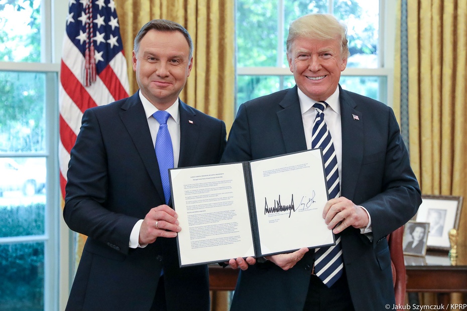 Prezydenci Polski i USA: Andrzej Duda i Donald Trump. Fot. KPRP/Jakub Szymczuk