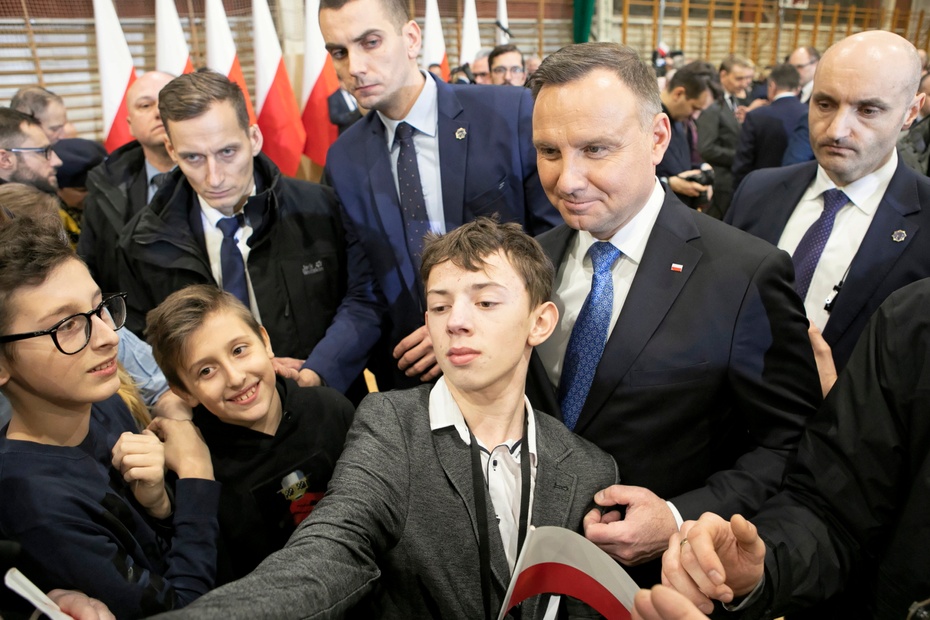 Prezydent Andrzej Duda ogłosił swój start w wyborach prezydenckich. Fot. PAP/Jacek Szydłowski