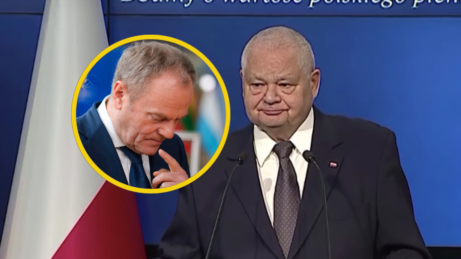 Premier Donald Tusk i prezes NBP Adam Glapiński. Fot. NBP, PAP/Marcin Obara