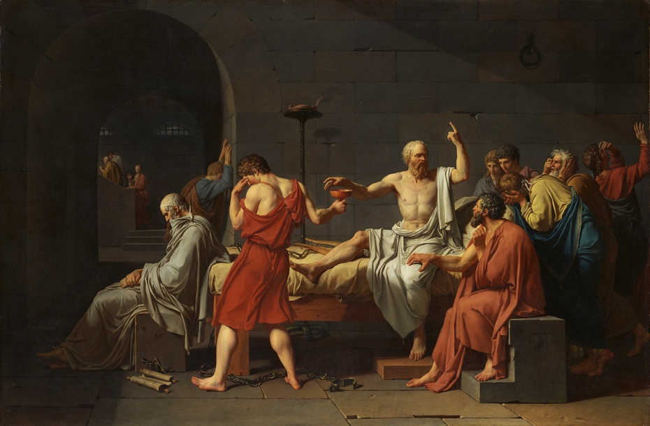 "Śmierć Sokratesa". Fot. Jacques-Louis David