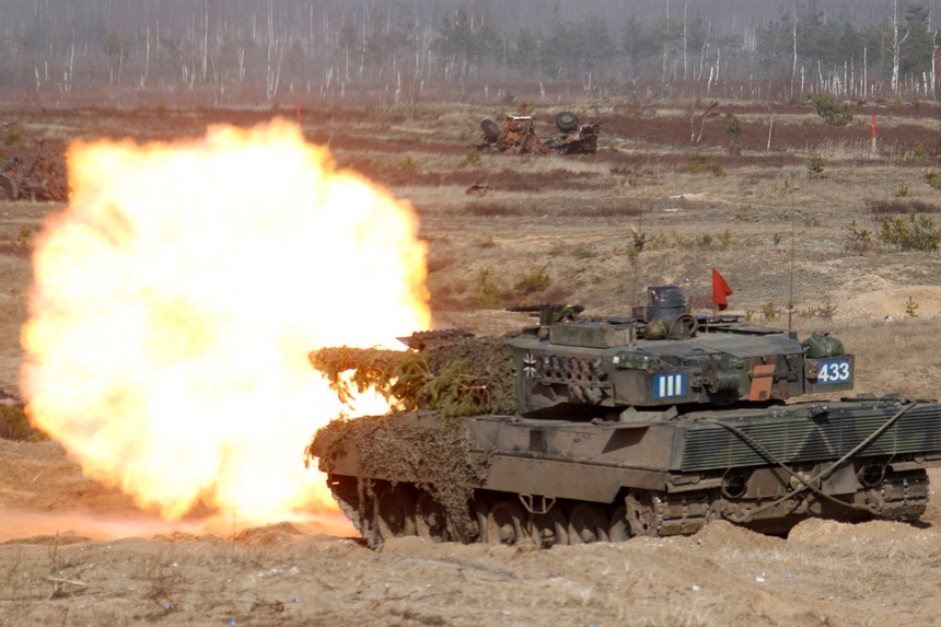 Niemcy wyślą na Ukrainy czołgi Leopard 2. PAP/EPA/VALDA KALNINA