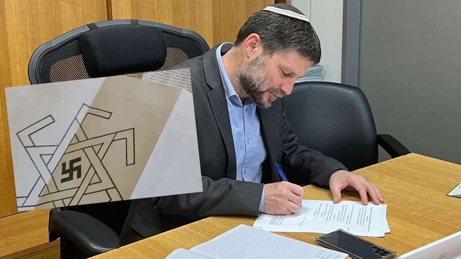 Izraelski minister finansów Becalel Smotricz dostał anonimowy list ze swastyką.