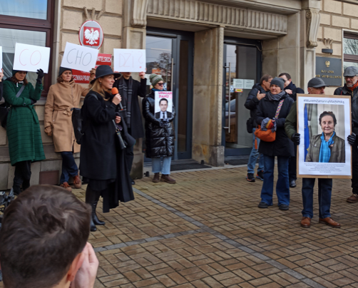 Protest pod siedzibą RPO. fot. Dorota Spyrka/Twitter