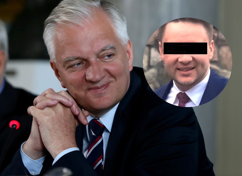 Robert A., były wiceprezes partii Jarosława Gowina i doradca byłego wicepremiera, usłyszał zarzuty. Fot. PAP/Facebook/Canva