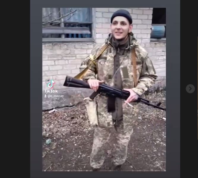 Oleksandr Mazur. Młody, ukraiński żołnierz. Fot. Instagram