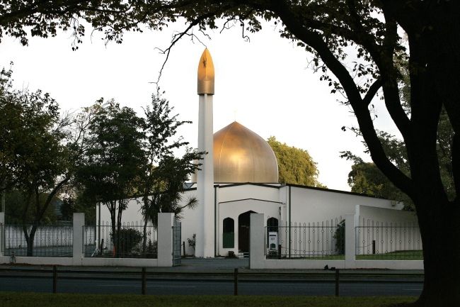 Meczet, w którym doszło do strzelaniny, fot. PAP/EPA/Martin Hunter