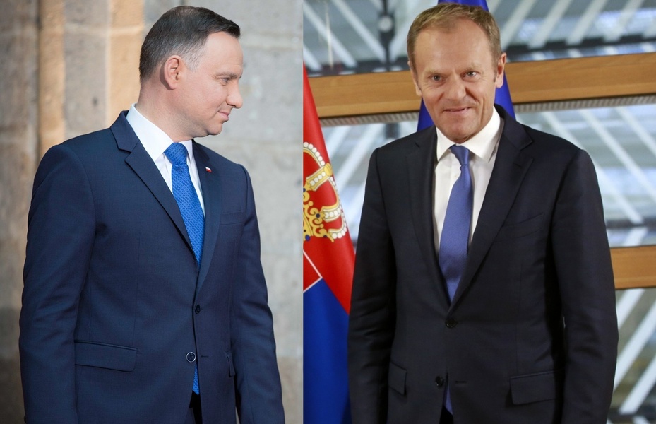 W sondażach prezydenckich najpoważniejszymi kandydatami są Andrzej Duda i Donald Tusk.