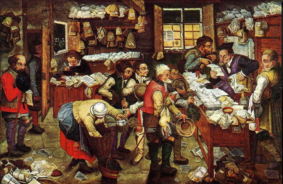 Pieter Brueghel (młodszy), „Płacenie podatku”, reprodukcja w domenie publicznej
