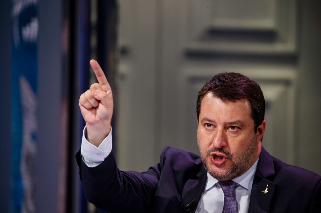 Matteo Salvini. Fot. PAP/EPA/FABIO FRUSTACI