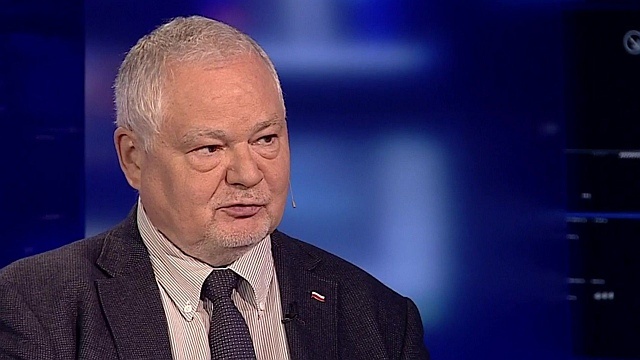 Adam Glapiński w programie "Gość Wiadomości" TVP, fot. vod.tvp.pl