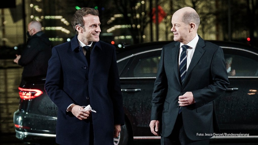 Emmanuel Macron i Olaf Scholz. Fot. Twitter/@Bundeskanzler
