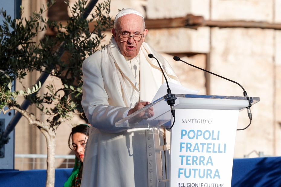 Papież Franciszek spotkał się z uczestnikami szczytu klimatycznego. Fot. PAP/EPA