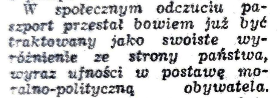 wyimek z artykułu prasowego. Trybuna Robotnicza str. 4, 15.08.1988.
