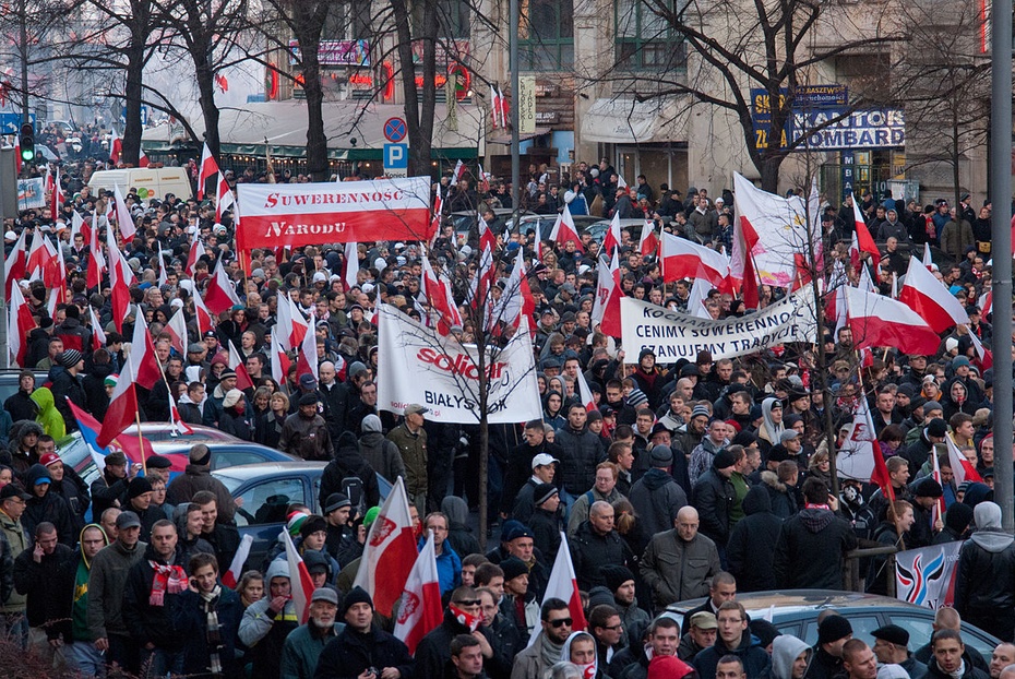 Marsz Niepodległości. fot.Wikimedia /Adam Kliczek, http://zatrzymujeczas.pl (CC-BY-SA-3.0)