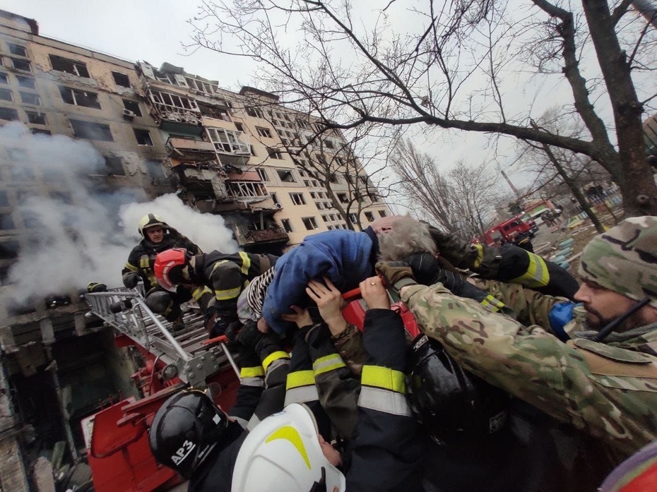 Akcja raunkowa po ostrzale w Kijowie, fot. Euromaidan Press/Twitter